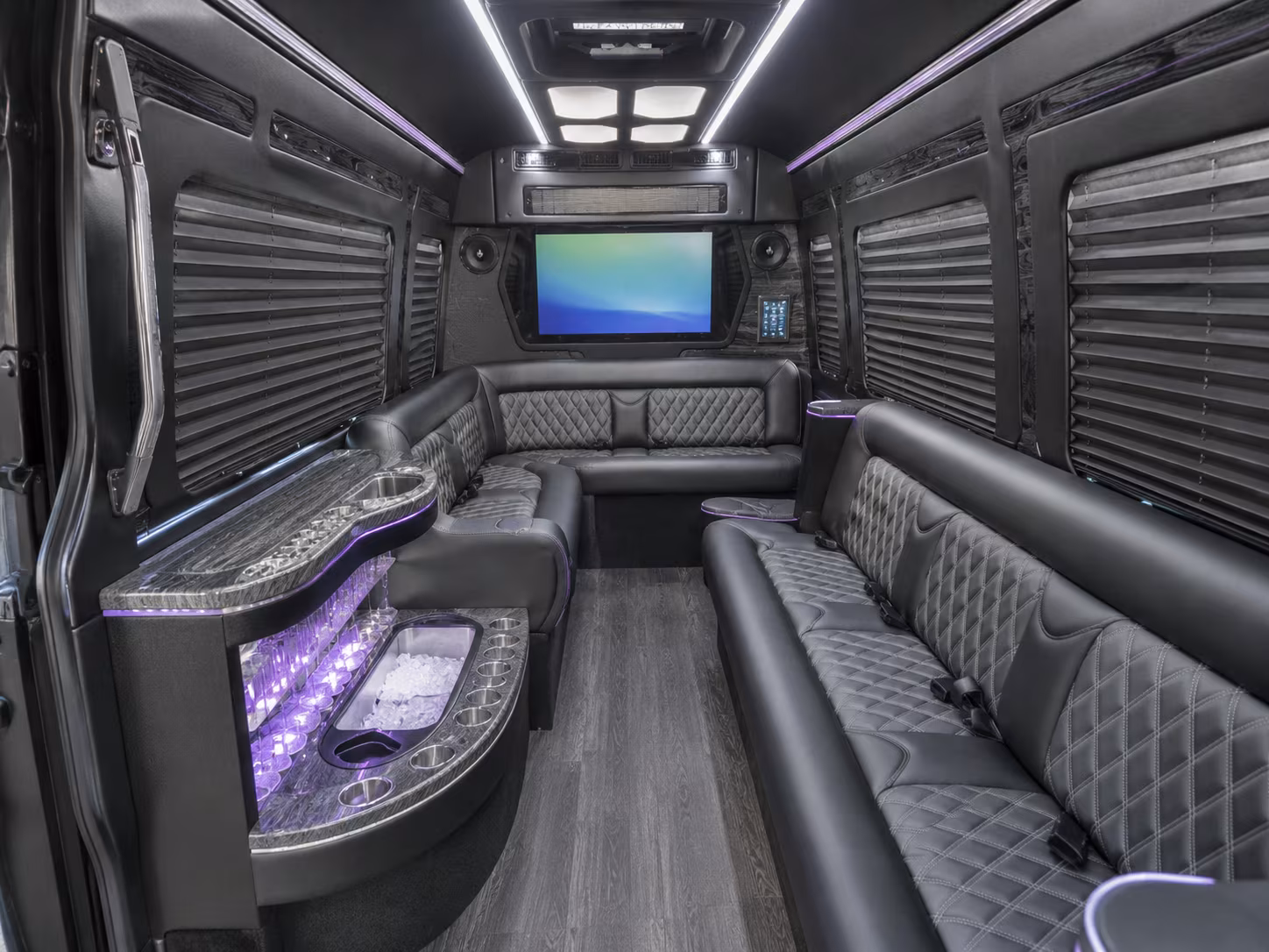 eastvale 40 passenger party bus interior