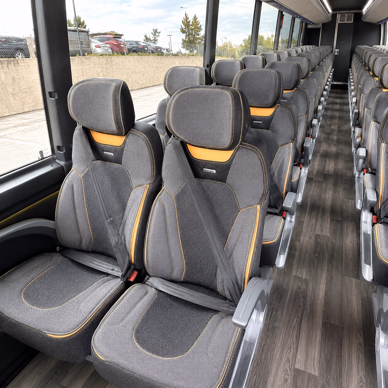 eastvale charter bus rental interior